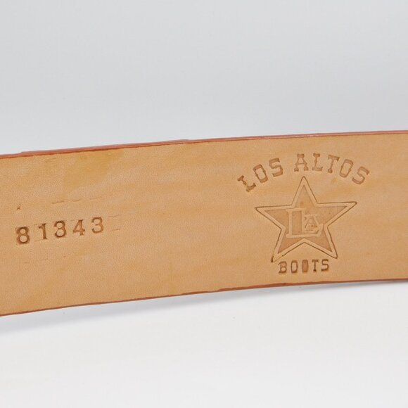 Los Altos Python Skin Cowboy Belt | Rustic Cognac |Oval Python Buckle | EUC | 46 - Picture 7 of 11